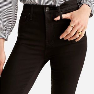 J Crew High Rise Toothpick Black Jeans - 28